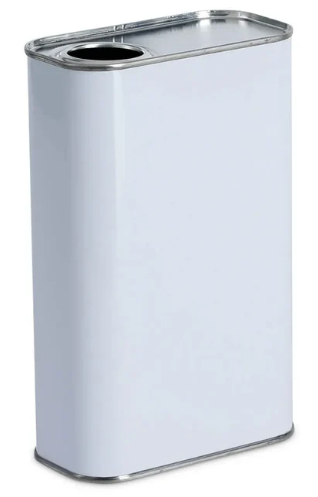 1 litre White Rectangular Tin Plain UN Approved 32 Din Berg with Enclosure Lid