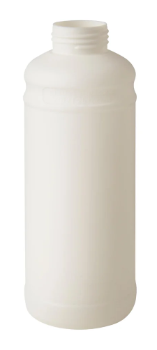 1 L Plastic White UN Approved Fluorinated Cylindrical Bottle 45mm Neck