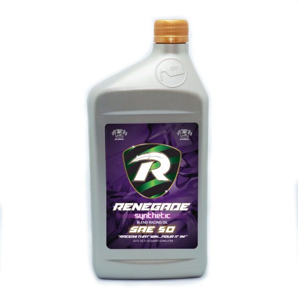 Renegade SAE 50 Synthetic Blend Racing Oil (semi-synthetic)